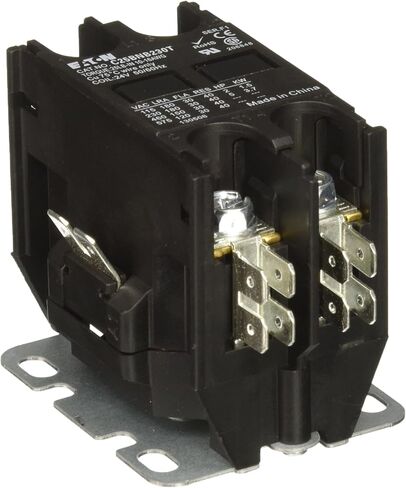 Eaton C25BNB230T Compact Definite Purpose Contactor, 30A Inductive Current Rating, 2 Max HP Rating at 115V, 5 Max HP Rating at 230V, 24VAC Coil Voltage in Kuwait