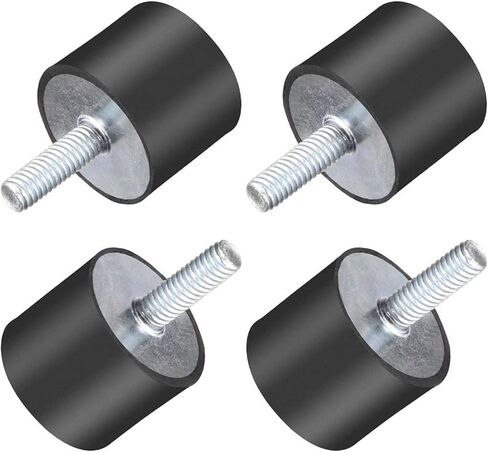 M10 Male Female Rubber Mounts, D50mm x H40mm Thread Shock Absorber with Studs Vibration Isolators in Kuwait
