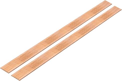 MECCANIXITY 2 قطعة 15.8 بوصة × 4/5 بوصة شريط نحاسي مسطح، 1/25 بوصة سمك قضيب نحاسي لأنظمة التأريض للمشاريع المعمارية in Kuwait