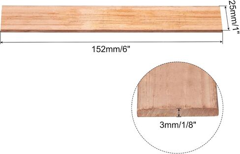 MECCANIXITY 1Pcs 6" x 1" Copper Flat Bar,1/8" Thickness Copper Bar Stock for Grounding Systems Architectural Projects in Saudi Arabia