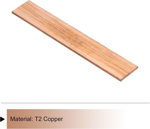 MECCANIXITY 1Pcs 6" x 1" Copper Flat Bar,1/8" Thickness Copper Bar Stock for Grounding Systems Architectural Projects in Saudi Arabia