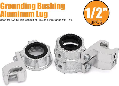 عروة تثبيت للجلبة الأرضية من Fuzbaxy، مصبوبة من الزنك، عروة من الألومنيوم، مقاس 1/2 بوصة و3/4 خيط in Kuwait