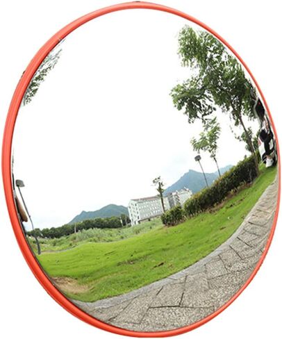 iplusmile Convex Mirror Curved Mirror Outdoor Security Mirror Corner Mirror for Outdoor Driveway Road Office Driveway Offices Stores (Transparent, 30CM) in Saudi Arabia