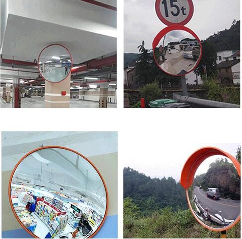 iplusmile Convex Mirror Curved Mirror Outdoor Security Mirror Corner Mirror for Outdoor Driveway Road Office Driveway Offices Stores (Transparent, 30CM) in Saudi Arabia