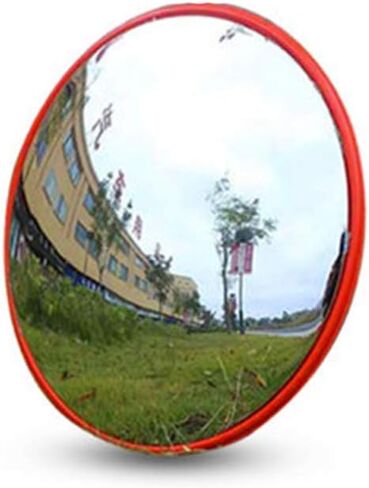 iplusmile Convex Mirror Curved Mirror Outdoor Security Mirror Corner Mirror for Outdoor Driveway Road Office Driveway Offices Stores (Transparent, 30CM) in Saudi Arabia