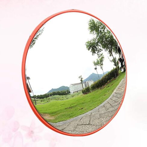 iplusmile Convex Mirror Curved Mirror Outdoor Security Mirror Corner Mirror for Outdoor Driveway Road Office Driveway Offices Stores (Transparent, 30CM) in Saudi Arabia