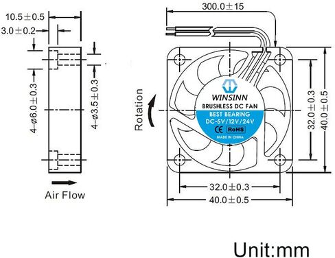 WINSINN 30mm RGB Fan 5V, LED Colorful 3D Printer Micro 5 Volt Fans 3010 Hydraulic Bearing, Brushless Cooling 30mmx10mm 2PIN (Pack of 4Pcs) in Saudi Arabia