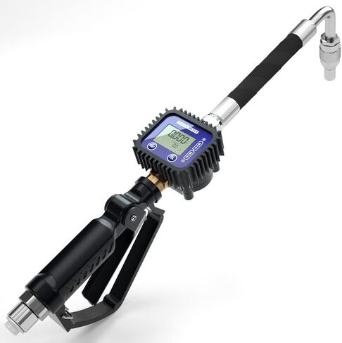 Air Operated Oil Control Valve Digital Meter Pneumatic Fuel Dispensing Nozzle Heavy Duty Transfer Gun Controller 1/2BSP 70Bar 50GPM in Kuwait