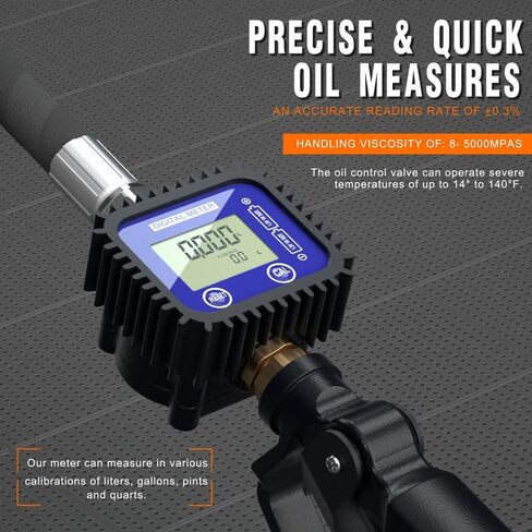 Air Operated Oil Control Valve Digital Meter Pneumatic Fuel Dispensing Nozzle Heavy Duty Transfer Gun Controller 1/2BSP 70Bar 50GPM in Kuwait