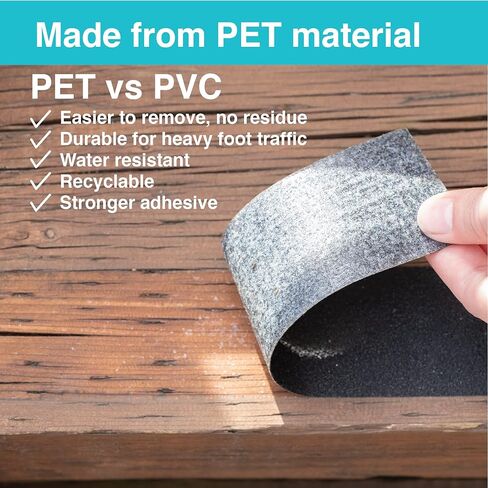 شريط جر مضاد للانزلاق من LifeGrip مع شريط عاكس، 4 بوصة × 30 قدم، أفضل شريط قبضة غير قابل للانزلاق، مداس خارجي غير قابل للانزلاق، لاصق كاشط عالي الاحتكاك لخطوات السلالم، أسود in Kuwait