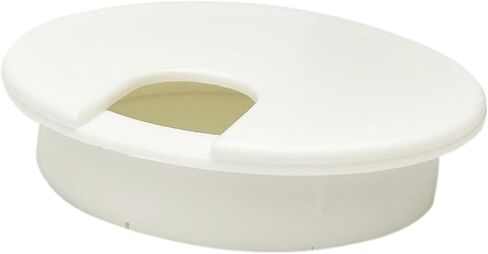 منظم سلك مكتب دائري أبيض مقاس 3 بوصات، تصميم أخاديد مدببة عمودية ممتازة - قطعة واحدة in Kuwait