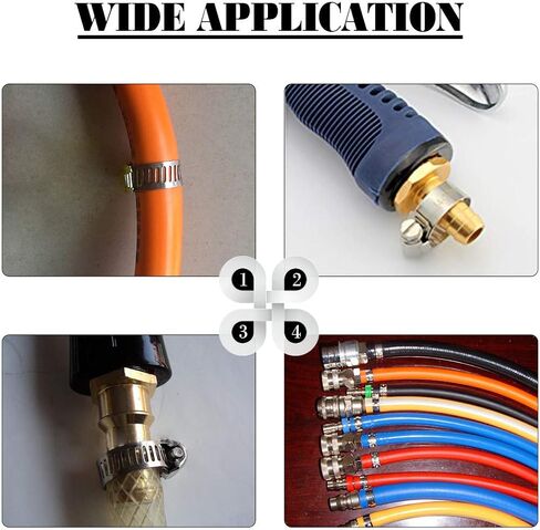 مجموعة متنوعة من 65 قطعة 304 من الفولاذ المقاوم للصدأ قابل للتعديل 8-44 مم نطاق دودة خرطوم التروس مجموعة متنوعة من مشابك خط الوقود لأنابيب المياه والسباكة والاستخدام الميكانيكي والسيارات in Kuwait