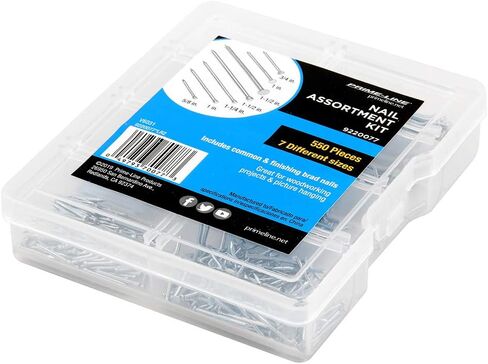 Prime-Line 9220077 Nail Assortment Kit. Plastic Compartment Box Includes Common, Finish (Single Pack) in Saudi Arabia