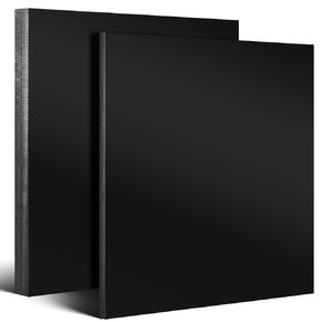 2 Pcs Black HDPE Sheet Size 12'' x 12'',1'' and 1/2'' Thick, High Density Polyethylene Plastic Sheets HDPE Board Hard Solid Plastic Block for DIY Projects Machining Home in Saudi Arabia