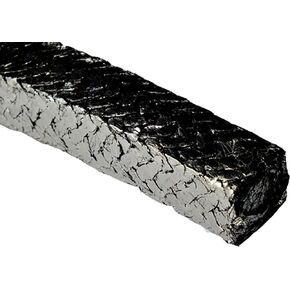 Lamons SSS1100TCP.125x1-D Sterling Seal & Supply، تعبئة مضفرة مرنة موسعة من الجرافيت 1/8 بوصة، مقطع عرضي، 1 بوصة طول القطع 1100TCP-V، 0.125 بوصة، أسود in Kuwait