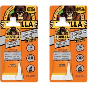 لاصق البناء عالي التحمل من غوريلا، أنبوب ضغط 2.5 أونصة، أبيض، (عبوة من قطعة واحدة) in Kuwait