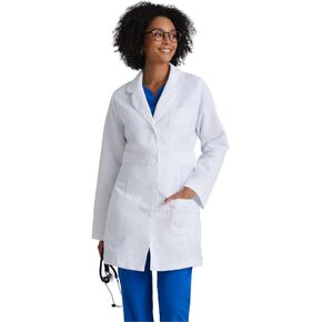 BARCO Grey's Anatomy Scrubs - Lily Lab Coat for Women, Professional Full-Length 3-Button Long Sleeve 34" Lab Coat