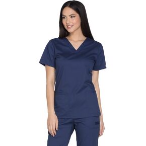 Scrubs for Women Workwear Core Stretch V-Neck Top, Soft Brushed Twill WW630