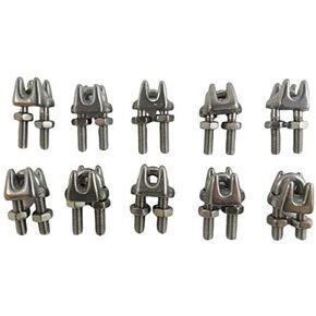 10 قطع من الفولاذ المقاوم للصدأ 316 1/8 بوصة 3 مم القياسية سلك حبل كليب الصف البحرية ل 1/8 بوصة سلك حبل in Kuwait