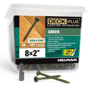 Deck Plus 48399 Wood Screws #8 x 2", Green, 1lb Box in Saudi Arabia