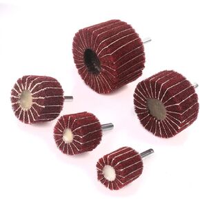 ATOPLEE 6pcs Mounted Flap Wheels - 1/4inch Shank 80# Mounted Flap Wheels for Remove Rust and Weldding Burr etc. (60mm)