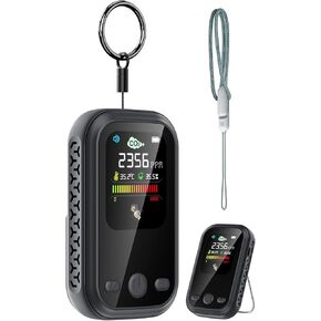 Portable CO2 Monitor Travel Air Quality Meter Sensor with Alarm, 3 in 1 Carbon Dioxide Indoor Detector Mini for Home Travel Camping RV Car with NDIR Tester Reader in Kuwait