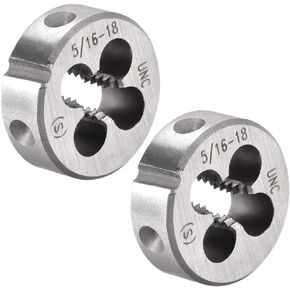 uxcell 1/4-20 UNC Round Die, Machine Thread Right Hand Threading Die, Alloy Tool Steel Screw Thread Cutting Die, 2pcs