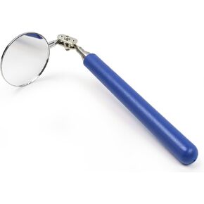 Bastex Telescoping Inspection 2 Inch Mirror Tool - Long Stick Extends up to 33 Inches. Includes 2" Round Adjustable Extendable Mirror for Mechanics, Automotive, Machinist and More - Blue in Saudi Arabia