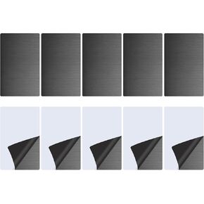 DTGN 80x40x0.4mm(LxWxT) Blank Metal Card - 15Pack - Good for Machinery - Brushed 201 Stainless Steel Equipment Nameplate - Silver Tone