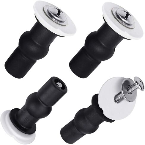 SelfTek 4 Pack Hinge Bolt Screws Toilet Seat Fixings Fix Expanding Rubber Top Nuts Screws Mount Seat Hardware Replacement Parts Kit in Kuwait