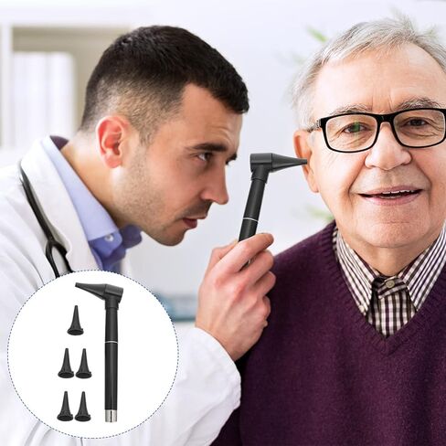 Baluue 1 مجموعة LED التشخيص منظار الأذن العناية بالأذن مدقق الأذن نطاق التفتيش أداة طبية منظار الأذن للأطفال البالغين طبيب المسنين فحص الحيوانات الأليفة in Kuwait