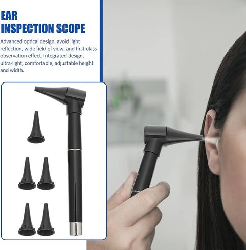 Baluue 1 مجموعة LED التشخيص منظار الأذن العناية بالأذن مدقق الأذن نطاق التفتيش أداة طبية منظار الأذن للأطفال البالغين طبيب المسنين فحص الحيوانات الأليفة in Kuwait