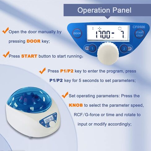 CF0506 Huwazine جهاز طرد مركزي منخفض السرعة لـ PRP PRF، جهاز طرد مركزي فوق الطاولة 5000 دورة في الدقيقة، زاوية دوارة 6x15mL، 10mL، 7mL، 1.5-5mL (أخضر) in Kuwait