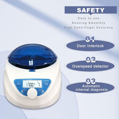 CF0506 Huwazine جهاز طرد مركزي منخفض السرعة لـ PRP PRF، جهاز طرد مركزي فوق الطاولة 5000 دورة في الدقيقة، زاوية دوارة 6x15mL، 10mL، 7mL، 1.5-5mL (أخضر) in Kuwait