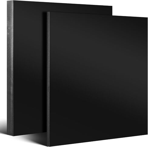 2 Pcs Black HDPE Sheet Size 12'' x 12'',1'' and 1/2'' Thick, High Density Polyethylene Plastic Sheets HDPE Board Hard Solid Plastic Block for DIY Projects Machining Home in Saudi Arabia