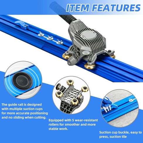 قاطع بلاط يدوي SDLOOL مقاس 87 بوصة، لبلاط البورسلين الخزفي الكبير الحجم، آلة قطع بلاط البورسلين الاحترافية مع قضبان مزدوجة تصميم أدوات يدوية لقص بلاط الطاولة in Kuwait