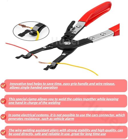 Akozon Car Soldering Plier, Metal Soldering Plier Multi-Function Wire Welding Clamp Pick‑Up Aid Tool Wire Welding Pliers For Automobile Maintenance Repairing Tool in Kuwait