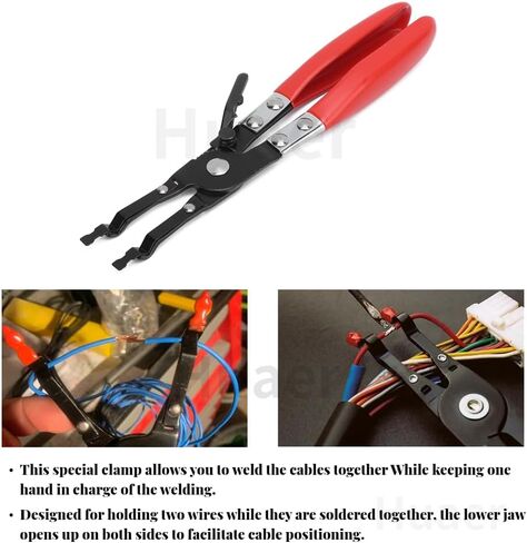 Akozon Car Soldering Plier, Metal Soldering Plier Multi-Function Wire Welding Clamp Pick‑Up Aid Tool Wire Welding Pliers For Automobile Maintenance Repairing Tool in Kuwait