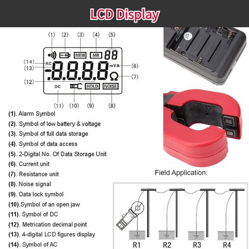 ETCR2000A+ Ground Earth Resistance Tester Digital Clamp Meter Ground Earth Resistance Meter Tester with LCD Display in Saudi Arabia