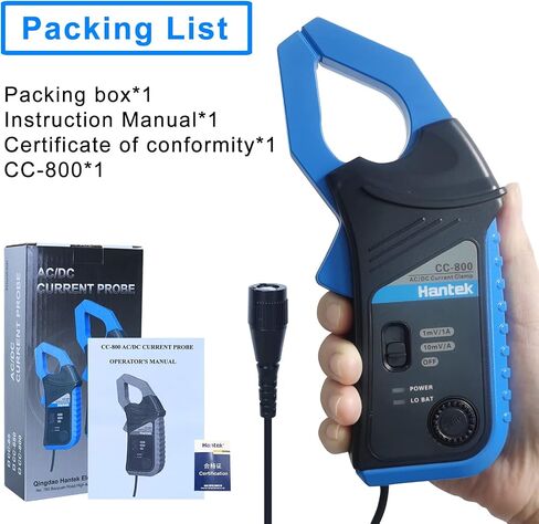 CC-800 AC/DC مشبك التيار، عرض النطاق الترددي 5 كيلو هرتز، 800A المشبك متر لذبذبات الذبذبات مع موصل نوع BNC/الموز in Saudi Arabia