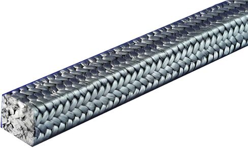 Lamons SSS165LA.187x1-D ختم استرليني وتوريد تعبئة مضفرة مرنة مملوءة بالجرافيت PTFE 3/16 بوصة مقطع عرضي، 1 بوصة طول القطع 165LA-D.187 بوصة، أسود in Saudi Arabia