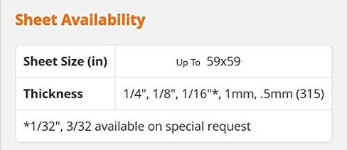 Sterling Seal & Supply Expanded PTFE Sheet, .5 mm Thick, 6" x 6", White (1 sheet) in Kuwait