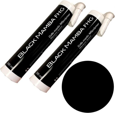 Black Mamba FHG High Tack - خرطوشة مانعة للتسرب من البوليمر أحادية المكونات فائقة السرعة - أسود (عبوتان) in Kuwait