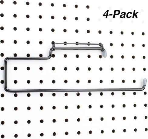 حامل مناشف ورقية من RightArrange، عبوتان - فولاذ، أسود - خطافات على أي لوح ربط - ملحق تنظيم Pegboard لسقيفة الأدوات، المرآب، طاولة العمل، المطبخ، غرفة الغسيل أو غرفة الحرف اليدوية in Kuwait