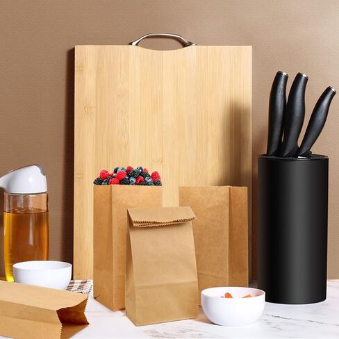 BadenBach 200 عبوة من أكياس ورق الكرافت الصغيرة، 3.5 بوصة × 2.2 بوصة × 6.7 بوصة، متينة صغيرة الحجم بوزن 1 رطل، بقالة، غداء، كوكي، وجبات خفيفة، ساندويتش، فشار، بيع بالتجزئة، شكرًا لك، حقيبة تغليف الهدايا لمشاريع الحرف اليدوية لحفلات التسوق في المخابز (بني) in Kuwait