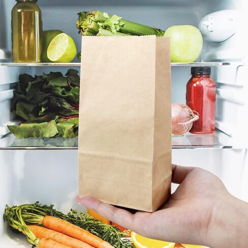 BadenBach 200 عبوة من أكياس ورق الكرافت الصغيرة، 3.5 بوصة × 2.2 بوصة × 6.7 بوصة، متينة صغيرة الحجم بوزن 1 رطل، بقالة، غداء، كوكي، وجبات خفيفة، ساندويتش، فشار، بيع بالتجزئة، شكرًا لك، حقيبة تغليف الهدايا لمشاريع الحرف اليدوية لحفلات التسوق في المخابز (بني) in Kuwait