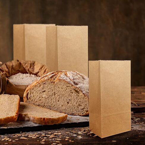 BadenBach 200 عبوة من أكياس ورق الكرافت الصغيرة، 3.5 بوصة × 2.2 بوصة × 6.7 بوصة، متينة صغيرة الحجم بوزن 1 رطل، بقالة، غداء، كوكي، وجبات خفيفة، ساندويتش، فشار، بيع بالتجزئة، شكرًا لك، حقيبة تغليف الهدايا لمشاريع الحرف اليدوية لحفلات التسوق في المخابز (بني) in Kuwait