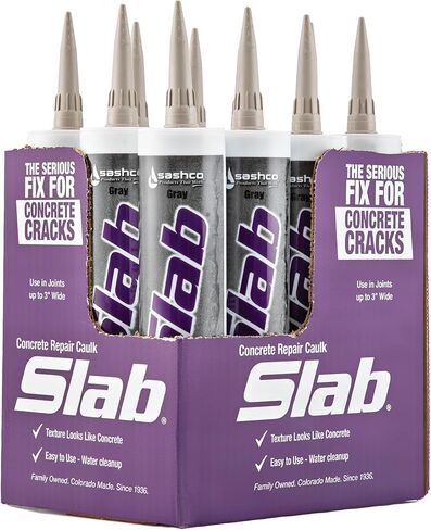 Sashco - 16210-12 Slab Concrete Crack Repair Sealant, 10.5 Ounce Cartridge, Gray (Pack of 12) in Saudi Arabia