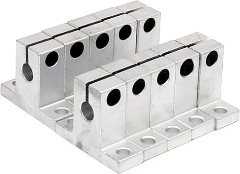 FKG SK8 Aluminum Linear Motion Rail Clamping Guide Support for 8mm Diameter Shaft, Set of 10 in Saudi Arabia