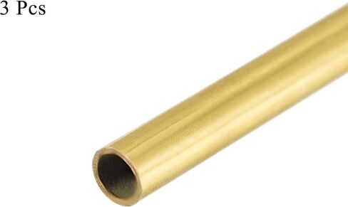[3 Pcs] Brass Round Tube 300mm Length 1mm OD 0.2mm Wall Thickness, Metal Copper Seamless Straight Pipe Tubing for DIY Draft Hollow Decoration Frame Models Hobby in Saudi Arabia